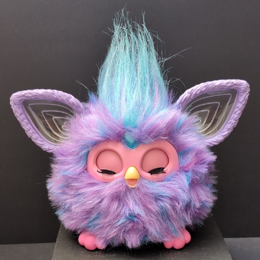 Hasbro Furby Purple Tie Dye Interactive Plush Toy.